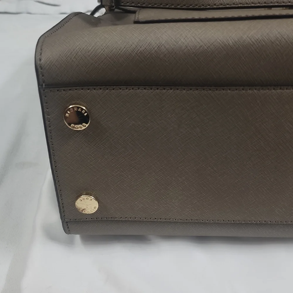 Michael Kors Large Emma Dune Satchel with Gold Chain Strap & Dust Bag